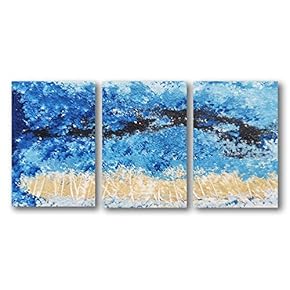 3 Panel Abstract Oil Painting Pictures Home Wall...