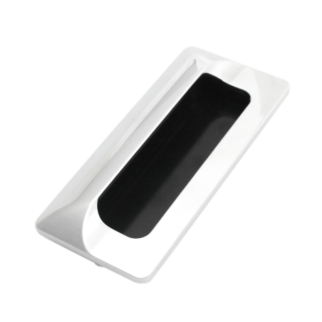 11cm x 5cm Rectangle Shape Silver Tone Metal Sliding Door Pull Handle