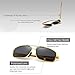 SUNGAIT Ultra Lightweight Rectangular Polarized Sunglasses UV400 Protection (Gold Frame Grey Lens, 62) Metal Frame 2458 JKH
