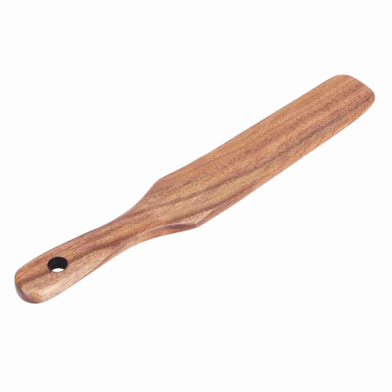 10 Inch Wooden Spatula for Cooking Wooden Spatula Kitchen Utensil Scraper Spurtle Flat Wooden Egg Flipper with Hanging Hole Sourdough Stirrer for Cast Iron Non Stick Pot Cooking Utensil