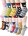 OSABASA Womens Art Patterned Casual Crew Socks 1 or 4 or 5 Pack