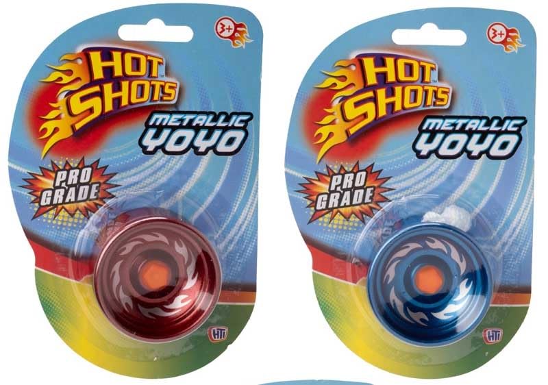 Pack of 2 Premium Metallic Yo-Yo Set for Kids Beginner - High-Performance Yo-Yos for Tricks and Play, Party Bag Fillers - Responsive Yoyo Balls 3+
