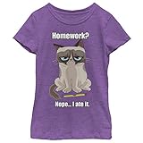 Grumpy Cat My Pet Ate My Homework Girls Graphic T Shirt - Fifth Sun