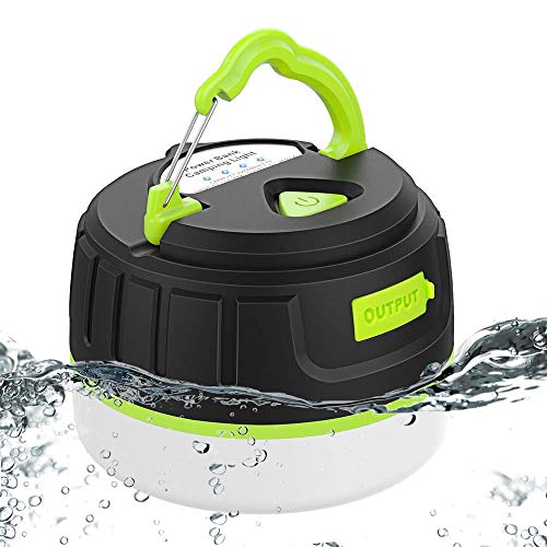 2-in-1 wiederaufladbare Camping Laterne & Energien Bank Ladegerät 5200mAh - IP65 wasserdichte tragbare LED helle Notfall…
