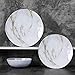 Melamine Dinnerware Set - 12pcs Plastic Dishes Dinnerware Set for 4, Everyday Use, Marble Pattern, Not for Microwave