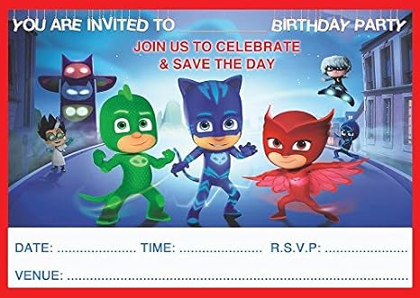 Inviti Compleanno Pj Masks Da Stampare Stampae Colorare