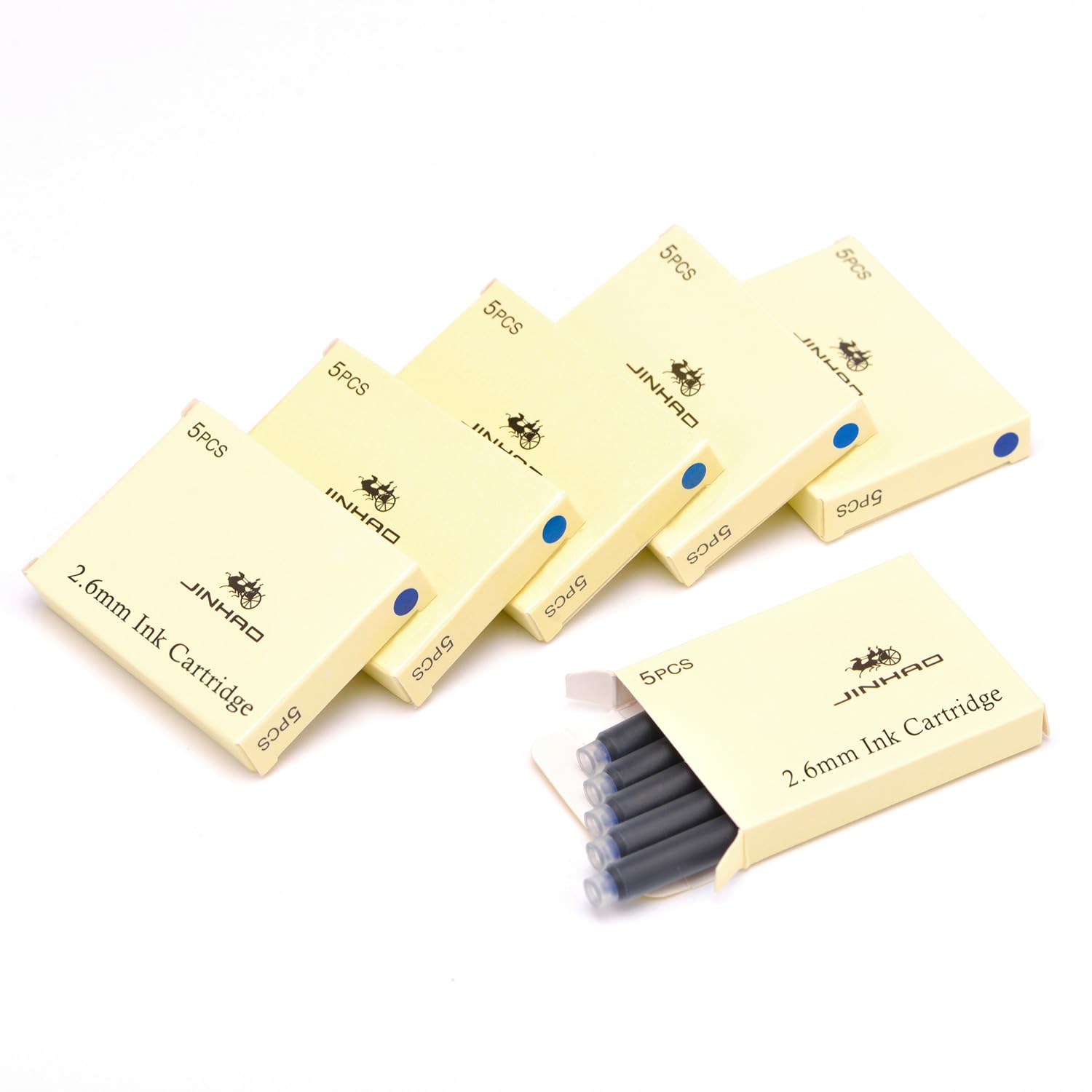 Photo 1 of Jinhao Fountain Pen Blue Ink Cartridge International Standard 2.6mm Bore Diameter Ink Refill Set of 30 PCS