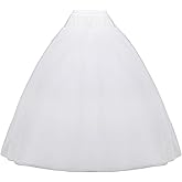 Mannice A-Line Hoopless Petticoat Skirt Crinoline Underskirt Half Slips Floor Length Petticoats for Women
