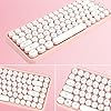 FELiCON-Wireless-Bluetooth-Keyboard-Compact-84-keys-Lightweight-KeyboardRetro-StyleMatte-TextureTypewriter-DesignCompatible-with-Android-iOS-Windowsfor-PCLaptopSmartphone-Pink FELiCON 308i Retro Wireless Keyboard, Bluetooth Silent Cute Computer Keyboard with Round Punk Compact 84 keys…