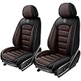 2 Seat Covers for Toyota FJ Cruiser 2007-2014,Premium Nappa Leather Car Seat Covers Car Seat Cushions,Waterproof Soft Seat Covers for Cars,Interior Accessories Airbag Compatible（Standard-Black&Coffee）
