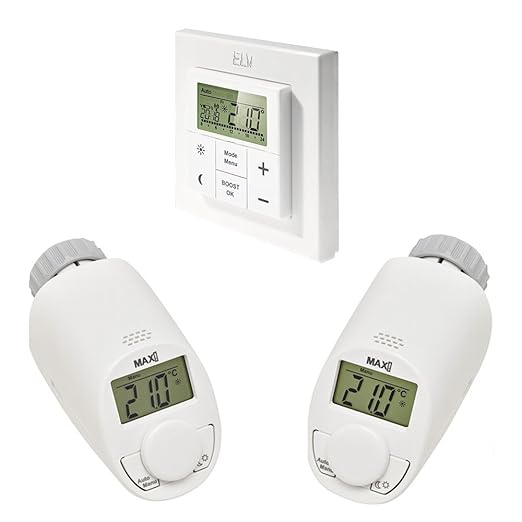2x Elektronischer Heizkörperthermostat MAX! mit Wandthermostat im Set