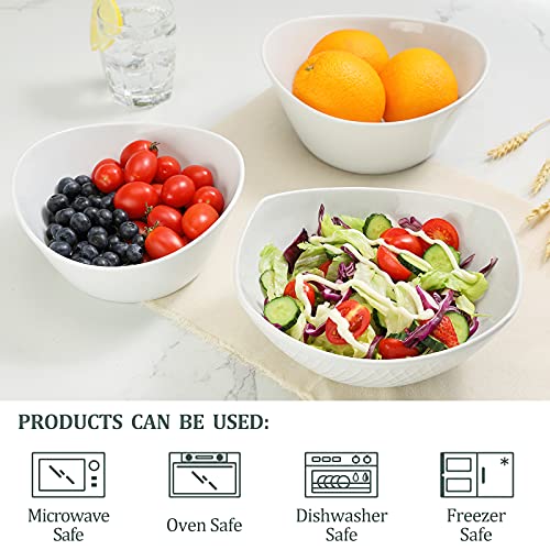 Yedio Salad Bowls Set, 30 Ounces Porcelain Serving Bowls for Kitchen