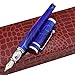 Fuliwen 2037 Blue Fountain Pen Fine Nib Size , Swirl Celluloid with 6 PCS Jinhao Black Standard Ink Cartridges Gift Box Set Business Collection set