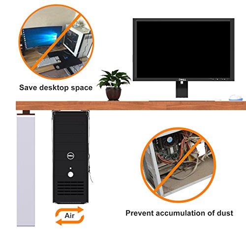 1home Economical CPU Holder Under Desk PC CPU Holder Computer Case Holder Adjustable Straps Computer Tower Mount Bracket