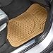 Amazon Basics 4 Piece Heavy Duty Rubber Car Floor Mat, Beige