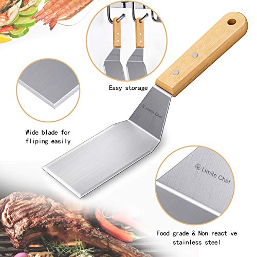 image for Professional Metal Spatula Set Griddle Spatula with Offset Spatula - T