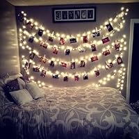 20 LED Photos Clips String Lights (10ft. Warm White) AOSTAR Battery Operated Fairy String Lights for bedroom Hanging Photos, Cards and Artworks