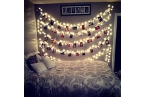 Photos Clips String Lights (10ft. Warm White) AOSTAR 20 LED Battery Operated Fairy String Lights for Bedroom Hanging Photos, Cards and Artworks Christmas Decoration