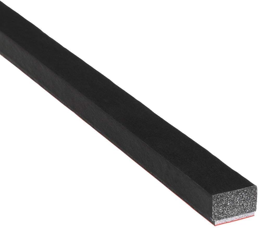 M M SEALS A061-5F Sponge Rubber Seal with Self Adhesive 1 cm Height X 2 cm Width | Universal weatherstrip Extrusion Neoprene Strip (1.5 Meter)