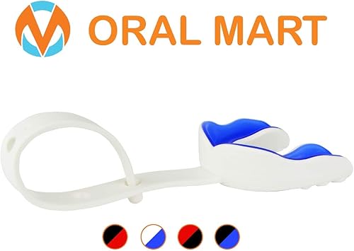 Oral Mart Protector bucal Deportivo con Correa para fútbol, ​​Hockey sobre Hielo, Lacrosse