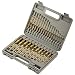 COMOWARE Titanium Impact Drill Bit Set - 30 Pcs Hex Shank HSS, Quick Change Design, 1/16"-1/2"