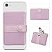 Cell Phone Pocket Stick on Ultra-Slim Self Adhesive Stick on Phone Wallet, Phone Card Holder for Credit Cards and Most Smartphones Horizontal Pink