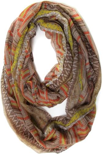 Scarfand's Mixed Infinity Brick Scarf (Tribal Camel)