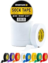 SPORTTAPE 6 Rolls White Sock Tape 1.9cm x 20m Football Rugby view 1