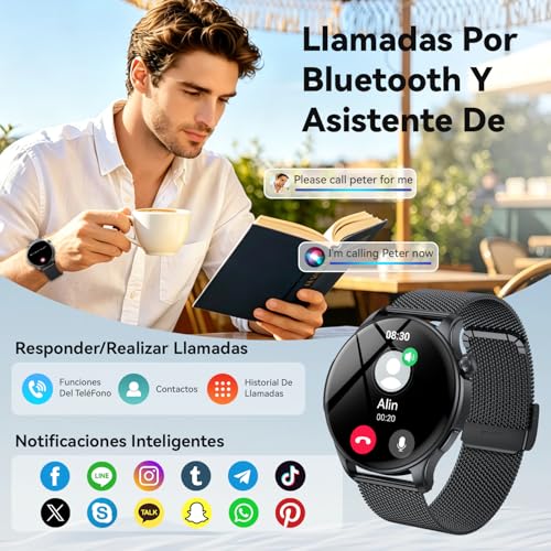 Smart Watch Men Women Smartwatch with Calls: Waterproof Fitness Tracker Bluetooth Digital Smart Watch Sports Bracelet Activity Pedometer Heart Rate Monitor Sleep Monitor for Android iOS