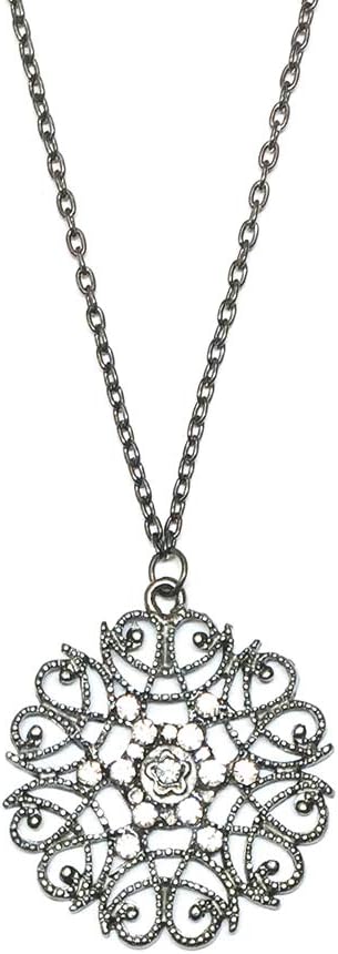 Kumee European Bohemian Style Pop Hollow Flower Long Necklace Sweater Chain Necklaces Pendants