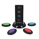 Wireless RF Key Finder with Base Support and LED Flashlight, Remote Control, 1 RF Transmitter and 4 Receivers