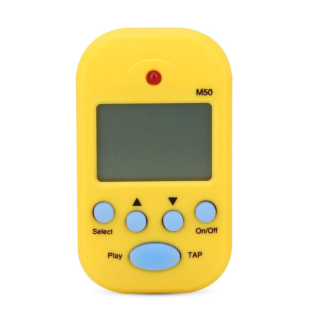 Digital Metronome, Clip on Mini Portable Metronomes Track Beat Tone Generator Multifunctional Musical Instrument M50 tempo Mechanical Volume Adjustable for Piano Guitar Saxophone Violin Drum Flute
