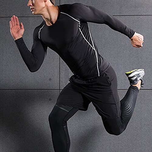 image for CFR Sport Base Layer Long Sleeves Compression Tights Shirts Men Active