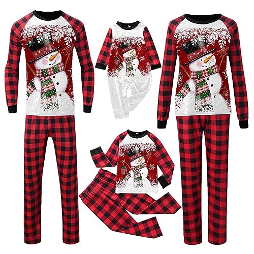 Kingspinner Family Matching Christmas Pajamas 2023 Trendy Matching Family Christmas Pajamas Sets Xmas Family Pjs Sleepwear