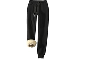 Yeokou Women's Warm Sherpa Lined Athletic Sweatpants Jogger Fleece Pants