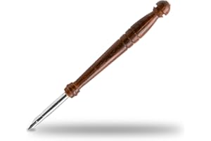 TG,LLC Calligraphy Writing Fountain Pen - Ideal for Journaling, Writing or Drawing - Fancy Gift for Calligraphy Writers, Made of Walnut Wood - Luxury Nib Wooden Dip Ink Pen Office Supplies - 7" Brown