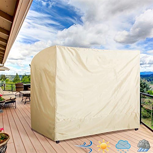 Outdoor 3 Triple Seater Hammock Patio Swing Chair Cover, Water Resistance, Weatherproof, Beige Color