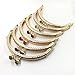 GuoFa 10.5CM Gold Metal Frame Purse Coin Bag Kiss Clasp Lock DIY Craft Assorted Lotus Bead Bronze 10PCS