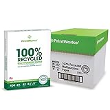 Printworks 100 Percent Recycled Multipurpose Paper, 20 Pound, 92 Bright, 8.5 x 11 Inches, 2400 sheets (00018C)