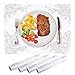 Gosmol Silicone Placemat Set of 4, 100% Silicone Placemats for Dining Table Non Slip Heat Resistant Waterproof Washable, Kitchen Table Mat 16 x 12 inch Easy to Clean (Brown)