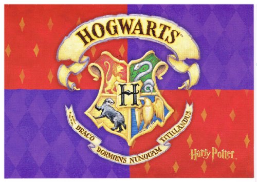 Harry Potter 'Hogwarts Crest' Blank Card, Envelope & USPS Harry Potter Postage Stamp