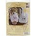 Bucilla Stamped Cross Stitch Bib Pair Kit, 9 by 14-Inch, 45569 On The Farm (Set of 2)