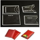 BAENRCY Acrylic Leather Pattern Card Holder Template Bag