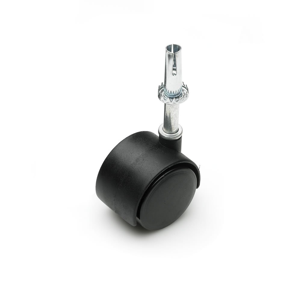 Merriway® BH05122 (2 Pcs) Castor Caster Twin Wheel Socket Fix 40mm White - Pack of 2 Pieces