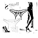 2-Pack Womens Sexy Crotchless Panties Lace Floral Underwear With Stretch (M, Black&Leopard Print)