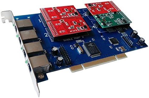 4 Port FXS FXO Card with 1 FXS + 3 FXO Ports,Supports Elastix Freepbx Trixbox PCI Card For VoIP Gateway PBX System
