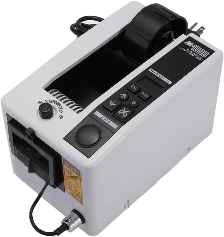 Electric Tape Dispenser & Cutter, 7-50mm Width & 20-999mm Length Range