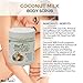 Biofinest Coconut Milk Body Scrub - with Dead Sea Salt, Almond Oil, Vitamin E- Best For Dry Skin/ Cellulite/ Stretch Marks/ Eczema / Acne (250g)