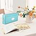 SAMAZ Large Capacity Canvas Pen Pencil Case Stationery Pouch Bag Case Cosmetic Bags (Blue)