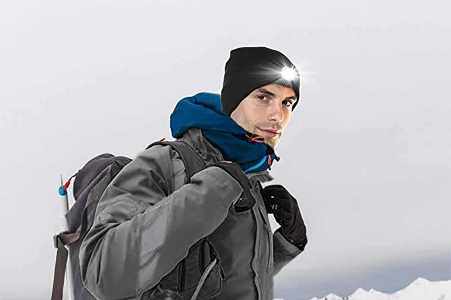 NightSearcher Beanie-X Hat with Rechargeable LED Light, Super Bright, 10 Hrs Runtime for Sports, Camping, Dog Walking